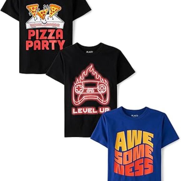 Children's Place, 3 Pack, NWT, XS, Short Sleeve Graphic T-shirts - Picture 1 of 6